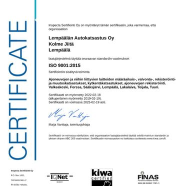 Kiwa certificate